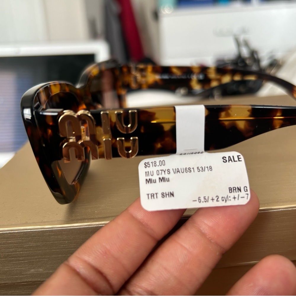 Miu Miu Tortoise Shell Sunglasses - Picture 2 of 5